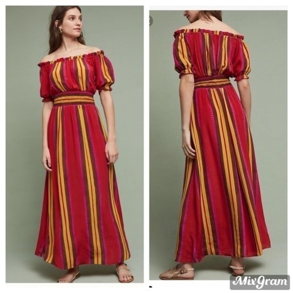 💋Anthropologie Tesni silk maxi dress size XS - Picture 2 of 8